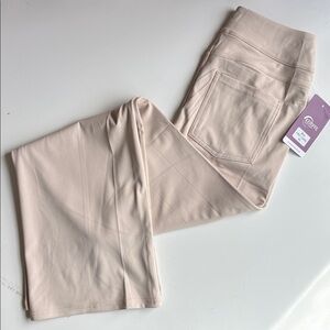New Khaki Cream Women’s XS Bottoms Pants Wide Leg Leggings Stretch